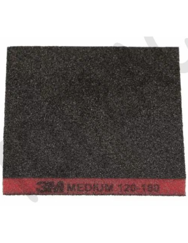 3M Oboustr. brousicí houba, střední, P120-180, červená, 124mm x 98mm