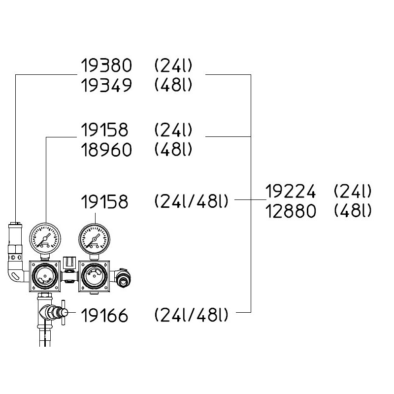 SATA Dvojitý redukční ventil SATA 19224
