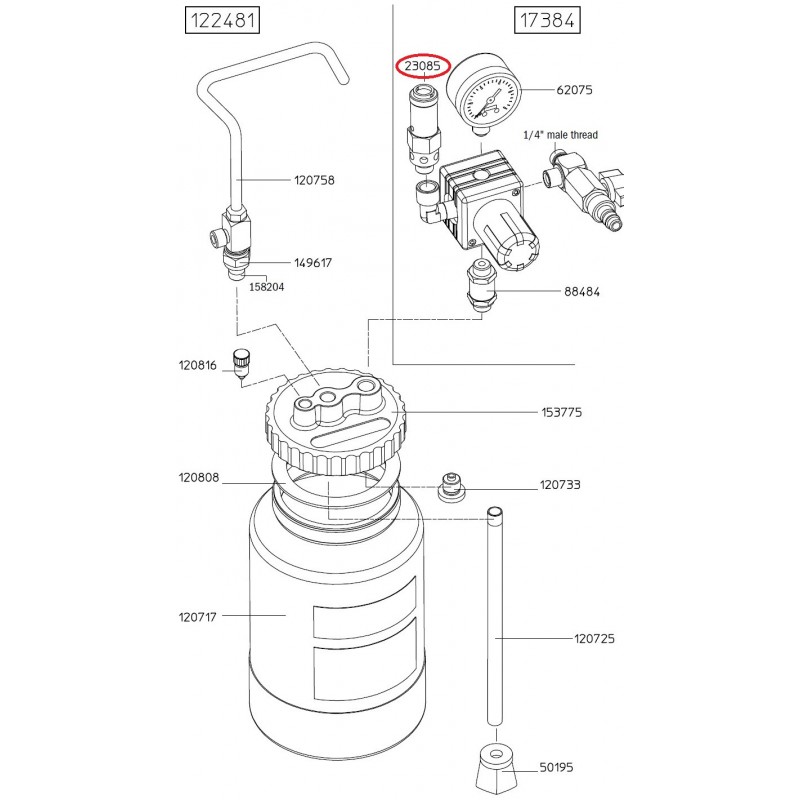 SATA Bezpečnostní a vypouštěcí ventil 2