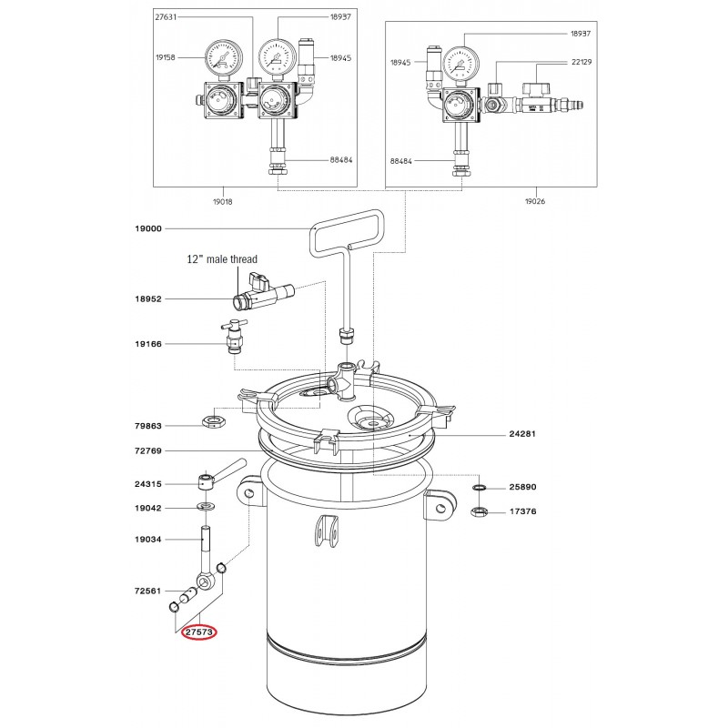 SATA Pojistný kroužek 12 x 1 DIN 471