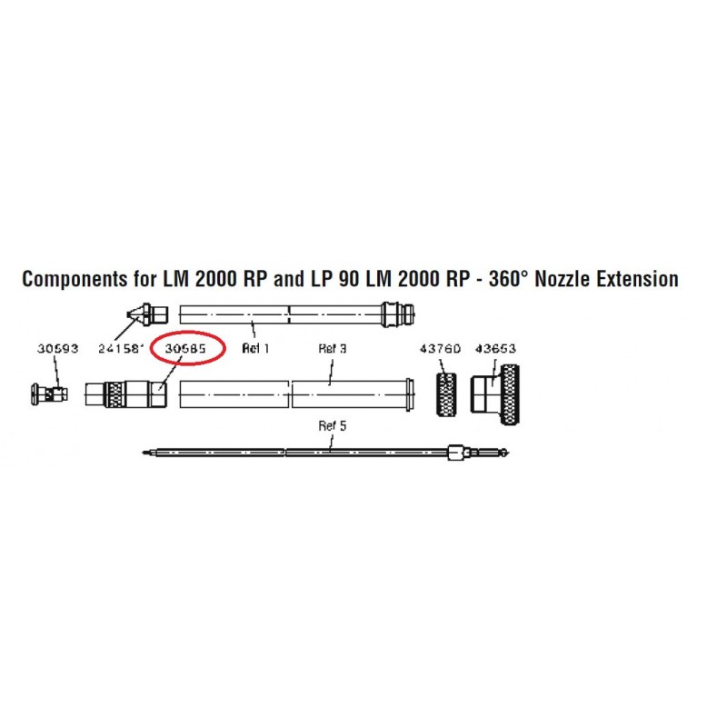 SATA Držák trysek pro radiální trysku (360 °) pro prodloužení SATA 30585
