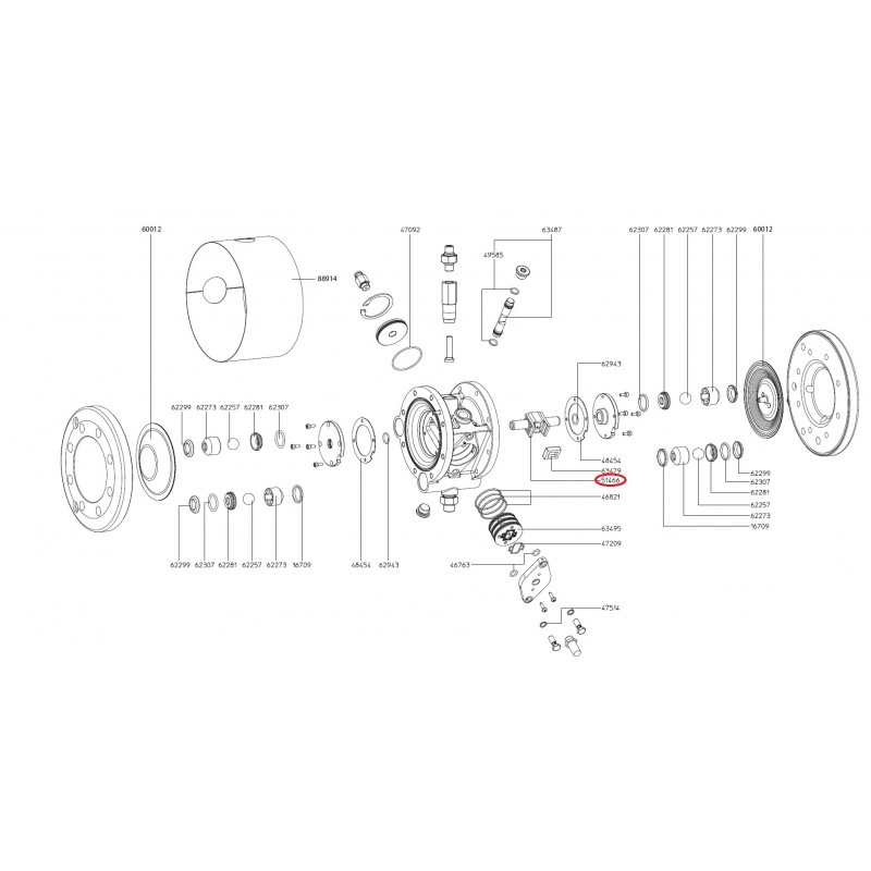 SATA Hnací čep pro dvojité membránové čerpadlo Top-Spray SATA 51466