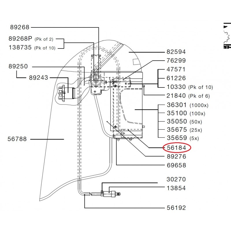 SATA Pěnové pouzdro pro respirátor CE SATA 56184