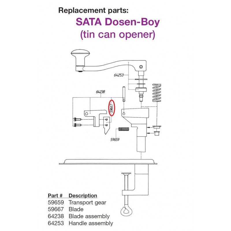 SATA Čepel [pro SATA dosenboy] SATA 59667