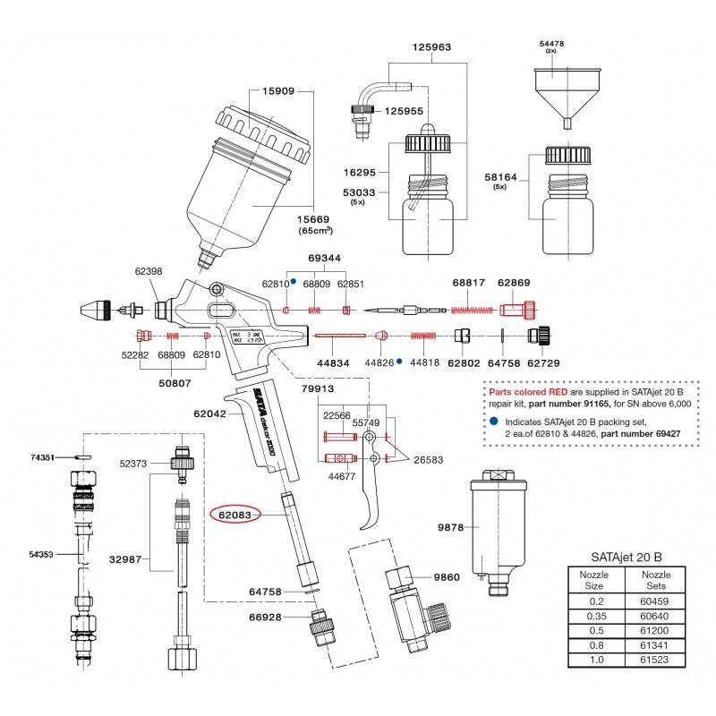 SATA Vzduchové potrubí [pro SATAjet 20] SATA 62083