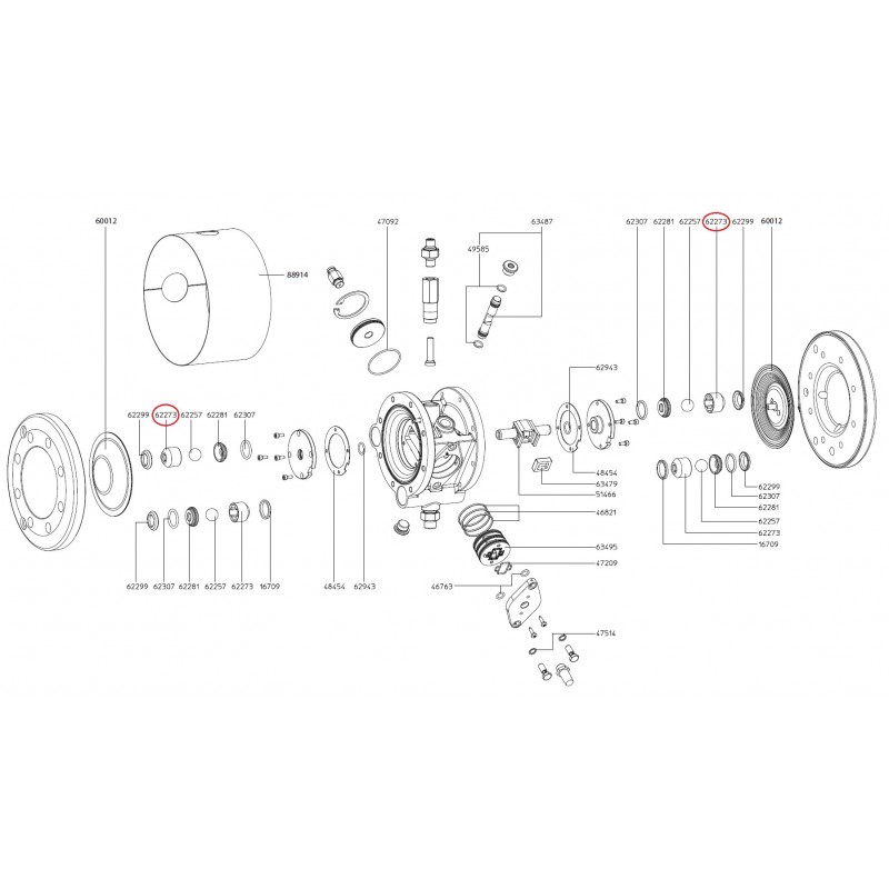 SATA Kuličkové ložisko pro dvojité membránové čerpadlo SATA 62273