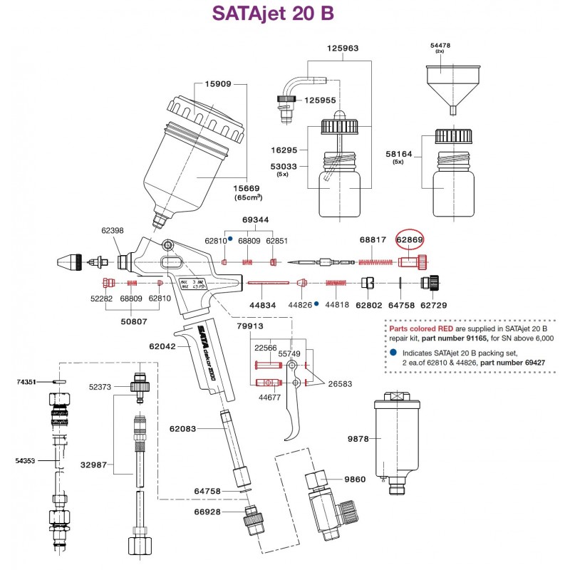 SATA Řídicí šroub toku materiálu [pro SATAjet 20] SATA 62869