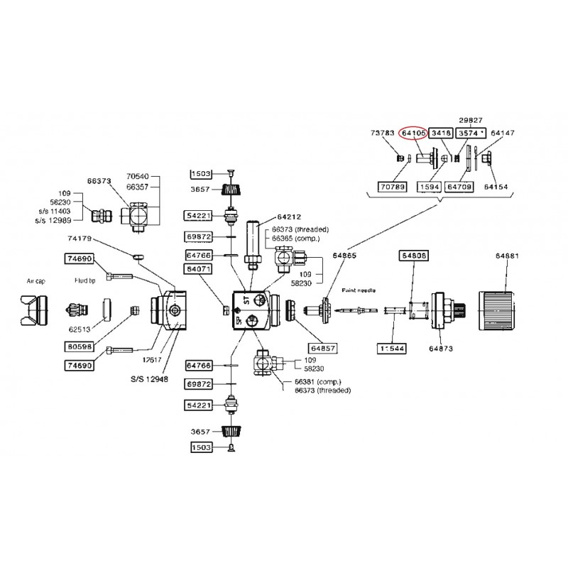 SATA Řídicí píst pro SATA LP