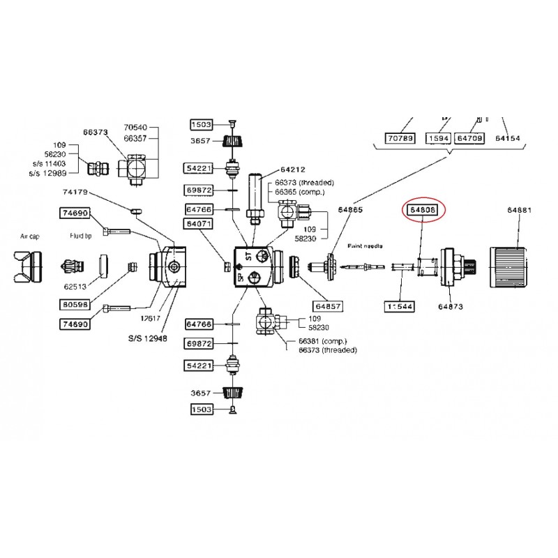SATA Tlaková pružina [pro SATA LP90] SATA 64808
