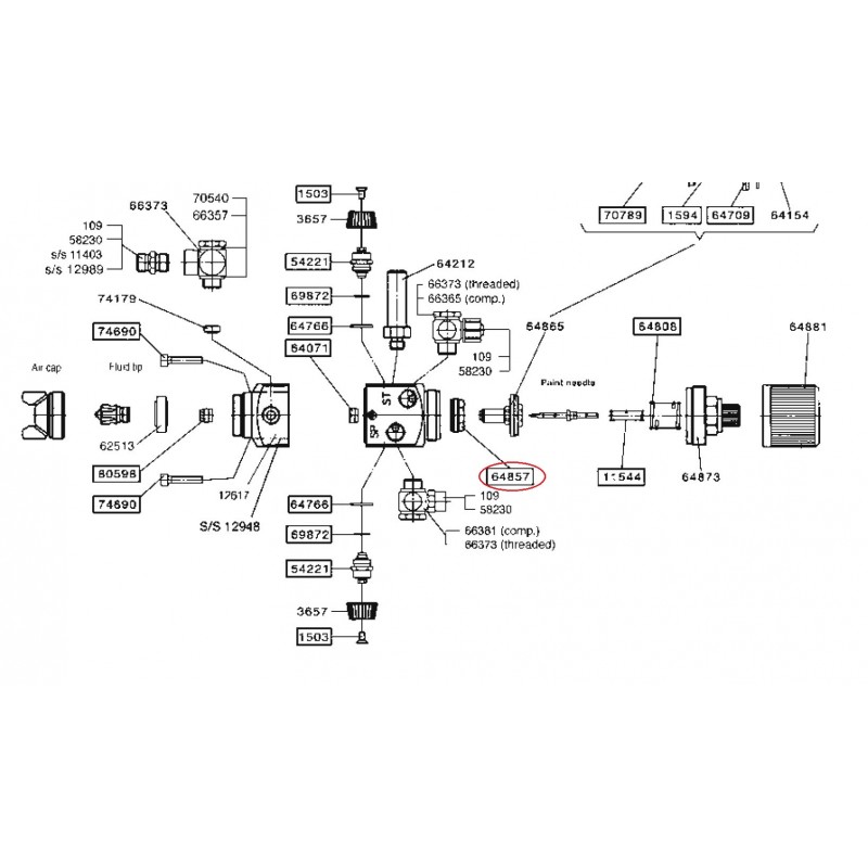 SATA Držák těsnění