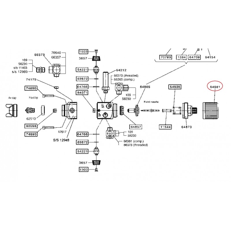 SATA Ovládací víčko pro LP90
