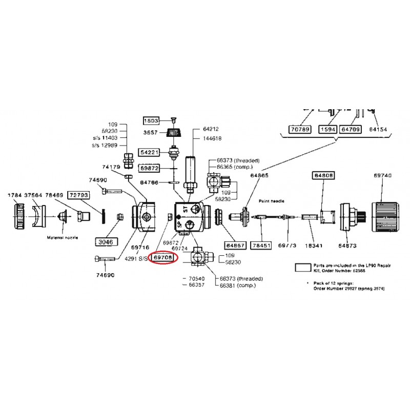 SATA Držák těsnění