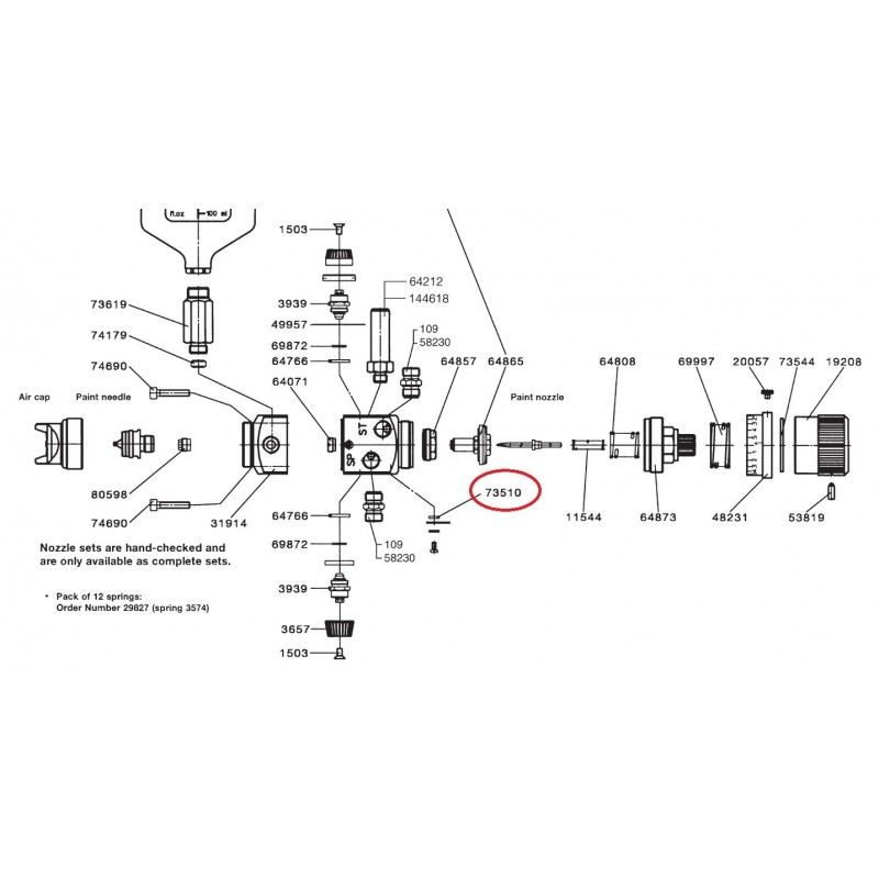 SATA Podložka pro laboratorní zkušební pistoli LP90 SATA 73510