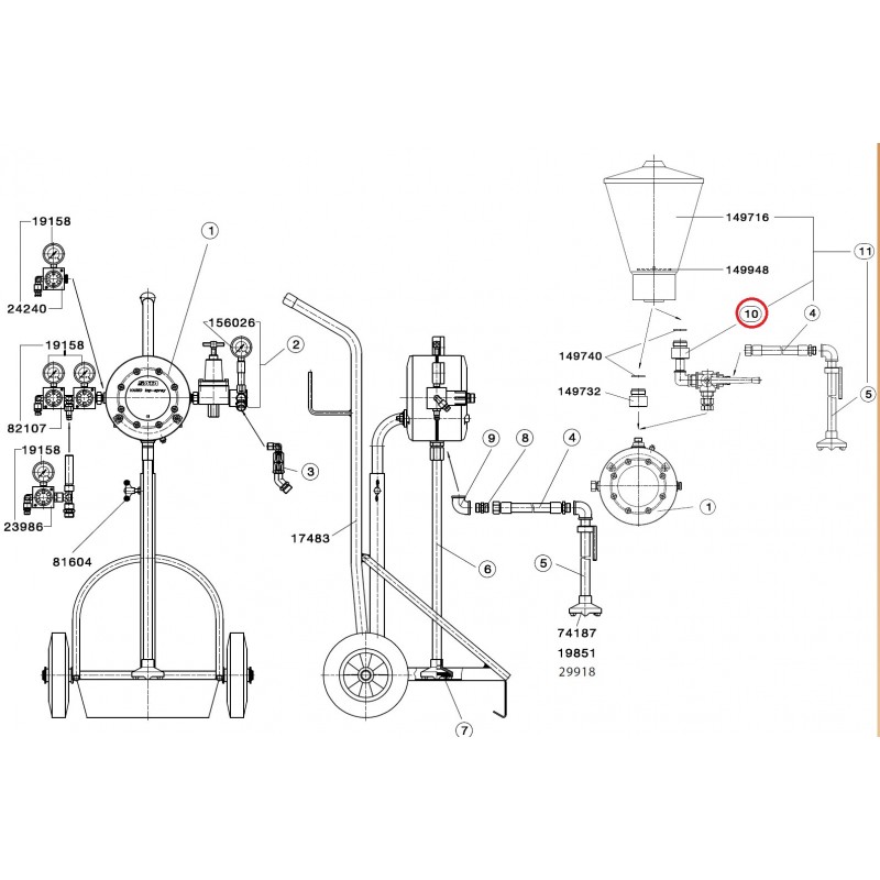 SATA Konverzní sada pro kontejner SATA VARIO top-spray SATA 74211