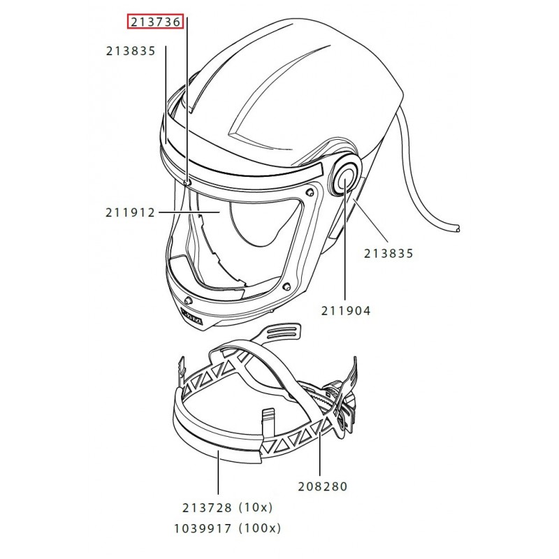 SATA Šroubek pro hledí (6 ks) [pro SATA air vision 5000] SATA 213736