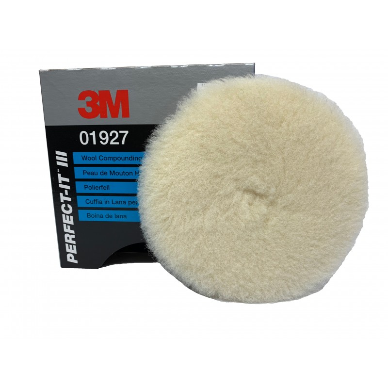 3M Vlněný leštící kotouč, bílý, D150 -01927